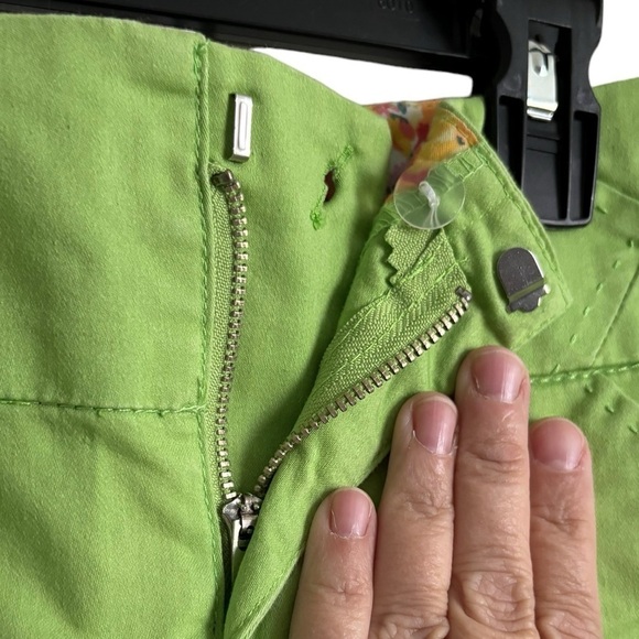 Copper Key Size 3 Lime Green Short Chino Shorts Mid Rise Stretch Preppy - Picture 6 of 9